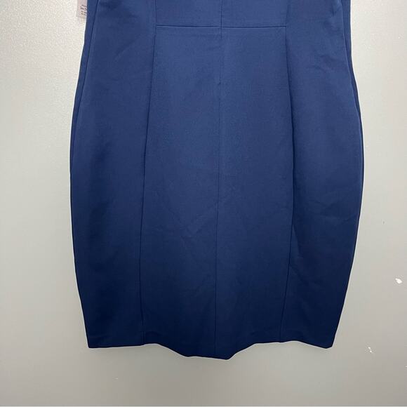 NWT Liverpool Tulip Sleeve Sheath Dress Navy Blue Women’s 10 - Picture 8 of 15